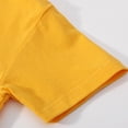 thumbnail image 3 of T-shirt Enfant Manches Courtes Coton Col Rond Couleur Unie Blouse Décontractée Été Hauts Jaune 5-6 Ans, 3 of 8
