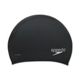 thumbnail image 1 of Speedo Unisex Adult Silicone Long Hair Swim Cap - Black, One Size, 1 of 12