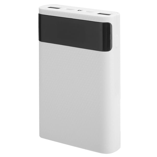 Boîtier de Banque d'Alimentation Portable DIY avec Écran LCD, 2 Sorties USB, Entrée Micro et Type C, Kit de Boîtier de Puissance Sans Soudure pour Batterie 4x