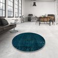 thumbnail image 3 of Ahgly Company Indoor Rectangle Abstract Teal Green Persian Area Rugs, 8' x 10', 3 of 6
