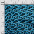 thumbnail image 1 of oneOone Velvet Medium Blue Fabric Florals Sewing Material Print Fabric By The Yard 58 Inch Wide, 1 of 4