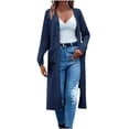thumbnail image 3 of Sentmoon Womens Cardigans Lightweight Plus Size Long Sleeve Women Sweaters Solid Color Loose Knitted Outfits for Women with Pocket Fall and Winter for Work Appropriate Sweater XXL, 3 of 7