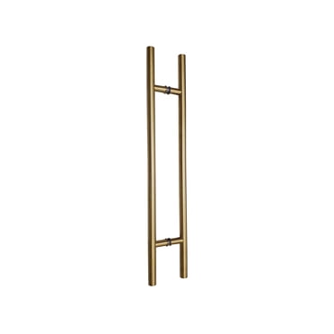 Poignée de Tirage de Porte 36′′ Dos à Dos Ronde « H » Style Échelle – Acier Inoxydable 304 – Fini Noir Mat, Satin Brossé, PVD Doré – Portes d'Entrée avant Douche Verre Bois Fibre de Verre Métal
