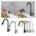 thumbnail image 3 of Brushed Nickel Kitchen Faucet, Single Hole Pull Out Spout Kitchen Sink Mixer Tap, Stream Sprayer Head Chrome/Black Mixer Tap ,Versatile Features, 3 of 6