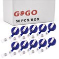 thumbnail image 1 of GOGO 50 Pcs Moulinet Rétractable pour Badge Porte-Étiquette de Nom Pince de Clé Moulinet-Bleu Uni-50 Pcs, 1 of 8