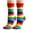 Red, variant on Kelon Socks Clearance Lady Short Socks Rainbow Socks Tube Socks Casual Men's And Women's Socks Colorful Rainbow Color Striped Socks