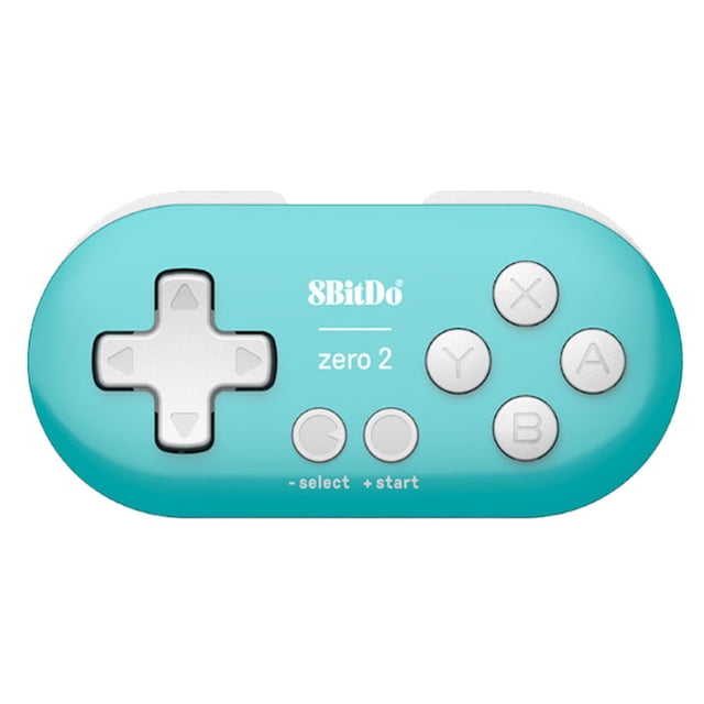 Amdohai Manette de Jeu 8Bitdo Zero2 BT Bleue, une Manette de Jeu portable et Compacte avec Pavé Directionnel, Boutons d'Action et Touches Démarrage/sélection. Compatible avec Switch, Windows, Android, macOS et Steam. Offre une Connectivité Bluetooth Sans Fil et un mode Clavier pour le Jeu et l'Assistance à la Peinture.