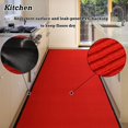 thumbnail image 4 of ybaymy 3x10 ft Commercial Runner Rug Double Stripes Outdoor Indoor Entrance Doormat Waterproof Industrial Carpet Runner Rugs with Non-Slip PVC Backside for Home Hallway Entrance Hotel Red, 4 of 8
