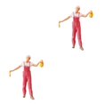 thumbnail image 3 of Wweixi 1/87 Diorama Graffiti Figure Characters Resin People Train Layout Pink 2Set, 3 of 6
