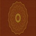 thumbnail image 1 of Ahgly Company Machine Washable Indoor Square Transitional Mahogany Brown Area Rugs, 4' Square, 1 of 7