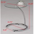 thumbnail image 2 of Kings Brand Furniture - Table d'Appoint Moderne en Chrome avec Verre, 2 of 2