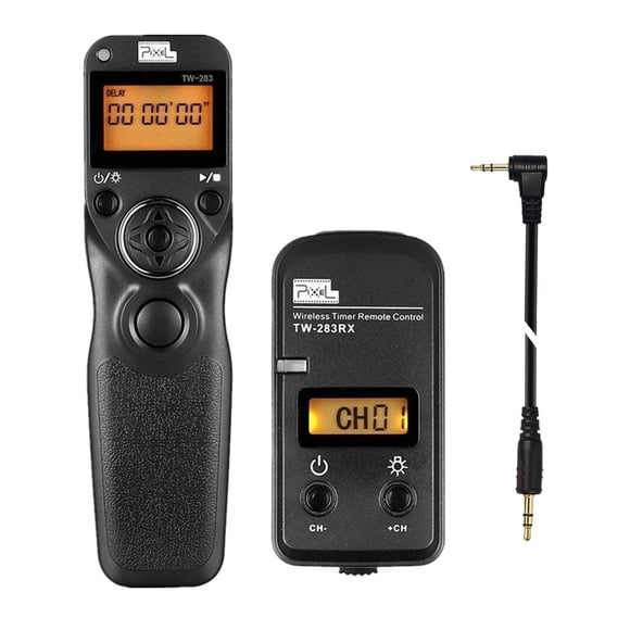 Pixel Minuteur à Distance TW283-E3 LCD Multi-Fonction Contrôleur de Déclenchement à Distance Compatible avec Canon EOS DSLR Pentax Contax Caméras