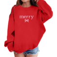 thumbnail image 1 of MIASHUI Girls Sweatshirt Tops Letter Printed Crewneck Casual Hooded Pullover,Red,3-4 Years, 1 of 5