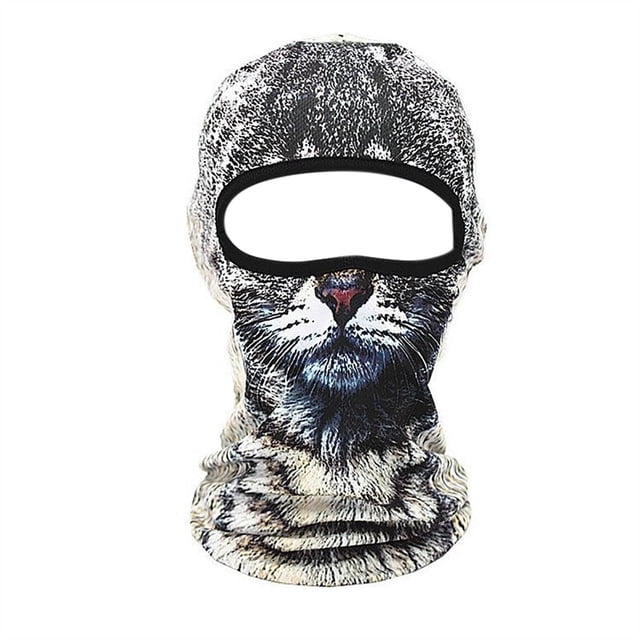 Visage de Cyclisme pour Activités Extérieures - Visage d'Animal 3D avec Oreilles pour Festivals de Musique, Raves, Fêtes d'Halloween