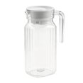 thumbnail image 1 of Clear Acrylic Pitcher, Plastic Juice Jug With Removable Lid, Bpa-Free Shatter-Proof Water Pitcher, Transparent Beverage Container for Iced Tea, Lemonade, Hot And Cold Drinks,White, 1 of 7