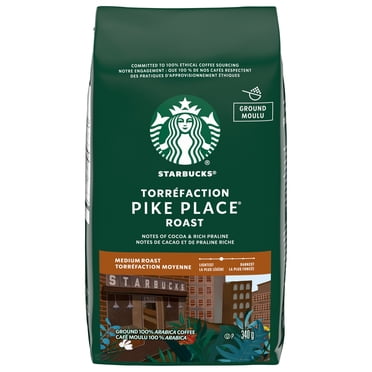 STARBUCKS Pike Place Roast Ground Coffee, Medium Roast, Smooth, Well-Rounded Blend