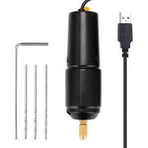 Small Z-U36 Mini Handheld Electric Drill USB Puncher 5V Power Small Grinding Tool for Jewelry Pearl Resin DIY