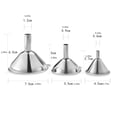 thumbnail image 3 of Yhmxh Kitchen Gadgets Kitchen Gifts Kitchen Essentials 4 Pc Metal Stainless Steel Funnels- Large Small Funnels 3 Piece Set- Food Grade Mini Funnels For Kitchen Filling Bottles Flask Cooking the funnel, 3 of 6