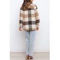 thumbnail image 4 of ORUYROP Womens Casual Plaid Shacket Button Down Long Sleeve Shirt, 4 of 5