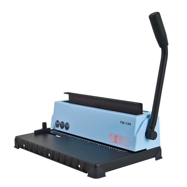Factory Double Wire Book Binding Machine RAYSON TD-130 3:1 Wire Binding Ring 34 Holes Puncher, For Office, School,Business,Home ,Pinpoint Punching