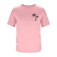 thumbnail image 4 of Pisexur Shirts for Man T Hommes Mode Décontractée Imprimé Col Rond Pull T-Shirt Manches Courtes Blouse Rose, m Chemises de Golf Hommes & Chemises Hommes, 4 of 6