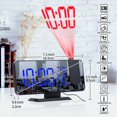 thumbnail image 2 of Alarm Clock Digital Bedroom Projection Alarm Clock Radio For Wall Celling White Shell White Display, 2 of 6