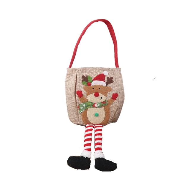 Maoww Christmas Bags Gift Wrapping Packaging Storage Elk Container Handbag Goodie Bag Exquisite Embroidery for Jewelry Candy Birthday Elk