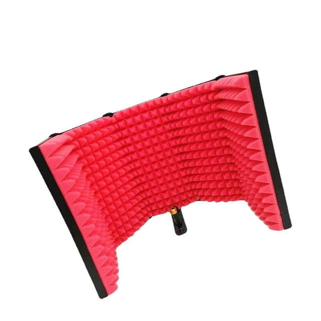Langgg Foldable Metal Mic Isolation Shield for Microphone Recording Equipment