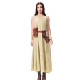 thumbnail image 1 of Robe Décontractée pour Femme Élégante avec Broderie, Robe Maxi Fluide avec Cape, Halloween, Minimaliste, Confortable, Tenue de Fête, 1 of 8
