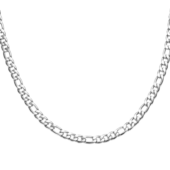 Uxcell Mens Chains Necklaces 10mm 24 Inch Stainless Steel Link Chain Necklace for Men Women Jewelry Gift, Silver Tone