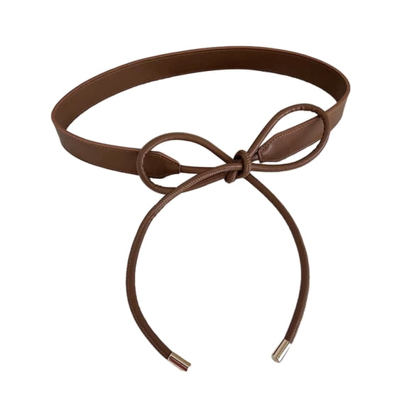 Coat Belt Solid Color Faux Leather Lace-up Narrow Anti-slip Adjustable Lightweight Sweater Dress Coat Waist Decoration Waistband Waist Strap for Women
