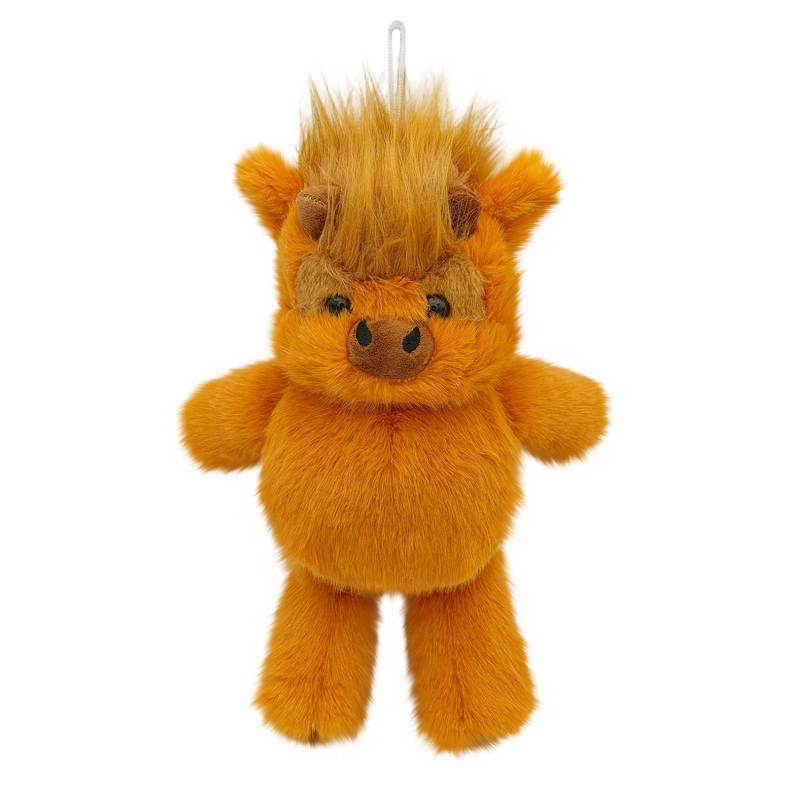 Uscallm Peluche Vache des Highlands Adorable Animal en Peluche Duveteux Doux et Câlin Peluche Bétail des Highlands pour Soulagement du Stress Soutien