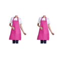 thumbnail image 4 of Transemion 12pcs Woman Apron With Pockets Efficient And Stylish Cooking Companion Adjustable Half-length Adult Apron Polyester Rose Red 2Set, 4 of 6