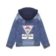 thumbnail image 2 of KIDSCOOL SPACE Little Kid Ripped Letters Embroidered Jean Hooded Jacket,Blue,4-5 Years, 2 of 6