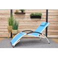 thumbnail image 3 of Vivere Aluminum Dockside Sun Lounger with Pillow - Turquoise, 3 of 3
