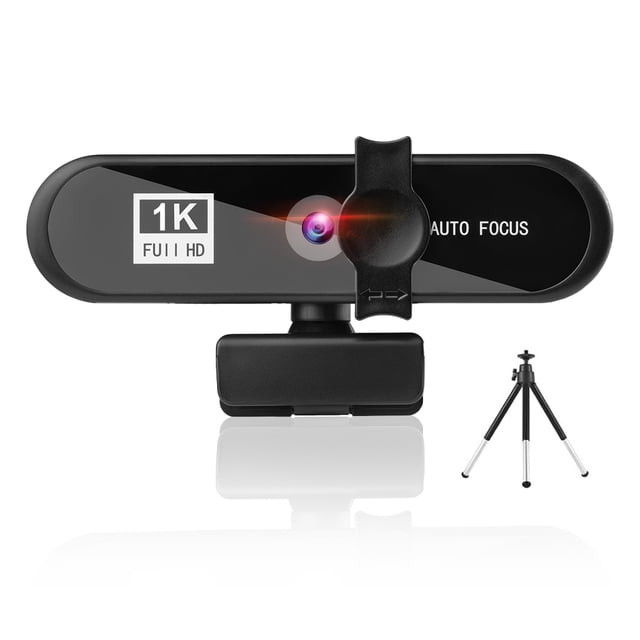 Ruiboury Desktop Computer Webcam HD USB 2.0 Conference PC Camera with Microphone Wired Laptop Web Cam Camcorder for Home Video Call Black 1K