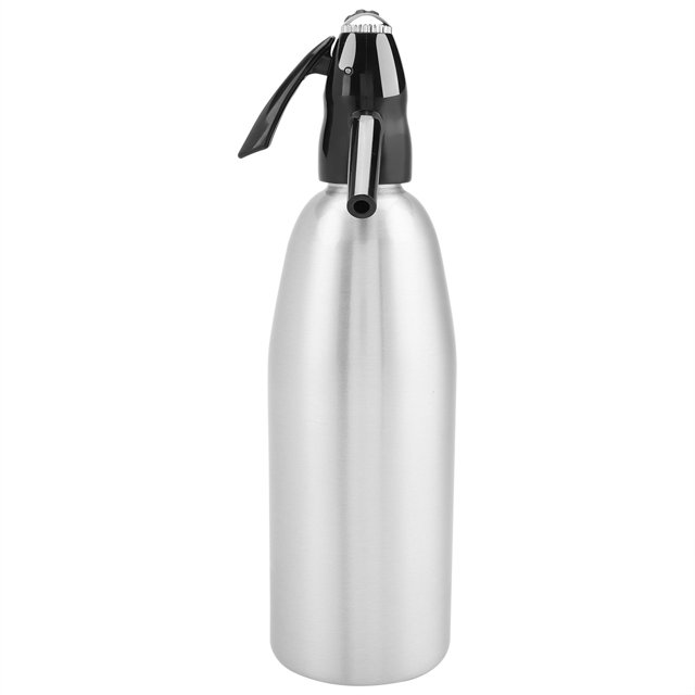 Bouteille d'Eau, Machine à Soda en Alliage Portable pour la Maison 1 L, Bouteille de Soda à la Mode Réutilisable et Durable avec Régulateur de Pression et Couvercle Sécuritaire pour Bar, Club, Préparation de Cocktails et Boissons DIY