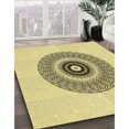 thumbnail image 3 of Ahgly Company Tapis d'Intérieur Lavable en Machine Carré Transitionnel Jaune Soleil, 5 Pieds Carré, 3 of 7