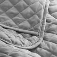 thumbnail image 3 of Bare Home Quilt Set - 3 Piece - Diamond Stitched Bedspread Coverlet - Full/Queen, Light Gray, 3 of 4