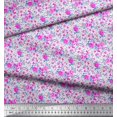 thumbnail image 2 of Soimoi Tissu en Poly Georgette Imprimé Feuilles et Roses par Yard 42 Pouces de Large, 2 of 3