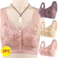 thumbnail image 2 of RKSTN 2PC Push up Bra for Women Comfortable Lace Breathable Floral Printed Bra No Rims Full Figure Underwire Plus Size Bra for Large Bust, 2 of 9