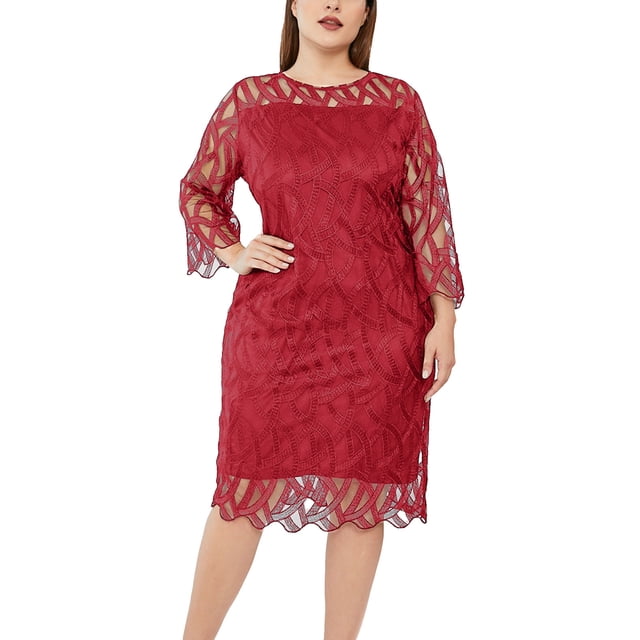 LSLJS Robe Mode Femme Aguichant Grande Taille Manches Longues Robe à Sequins