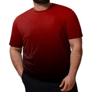 Ketyyh-chn99 Mens T Shirt Solid Color Short Sleeve Tee Tee Shirts for Men Loose Printing T-Shirt Top Red,7XL
