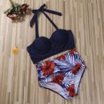 thumbnail image 4 of EYIIYE Women Flower Print Bikini Set High Waist Swimming Suits, 4 of 6