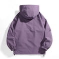 thumbnail image 4 of RXIRUCGD Men's Stitching Drawstring Hooded Slim Fashion Jacket Coat Outwear, Purple, Size: XL, 4 of 4