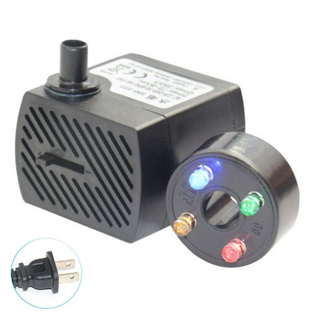 Submersible Water Pump with 4 LED Lights for Fountain Pool Garden Pond Pool With 4 LED Lights Fountain Pool Garden Pond Swimming Pool Submersible Water Pump Durable US