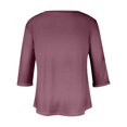 thumbnail image 5 of QIPOPIQ Plus-Size Tops for Women Summer V Neck T Shirts Color Block Raglan Tees Clearance, 5 of 5