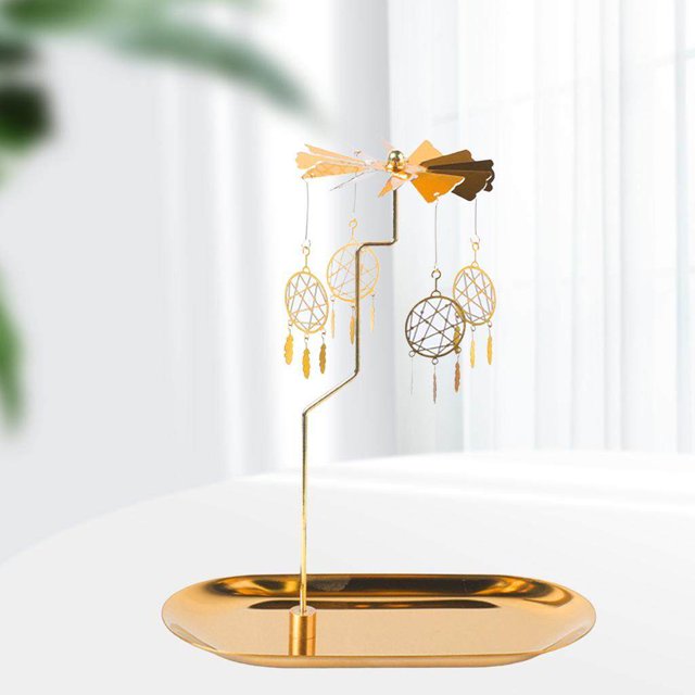 fastboy Gold Candle Holder Rotating Tea Light Holder Candleholder Decor C