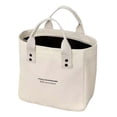 thumbnail image 4 of Tachiuwa Sac Fourre-Tout en Toile pour Femmes Portable Polyvalent Simple et à la Mode Sac à Main Blanc, 4 of 9