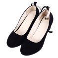 thumbnail image 1 of Suede Block Heel Pumps with Ankle Strap, Classic Style Shoe for Weddings, Parties, and Everyday Wear, 1 of 7